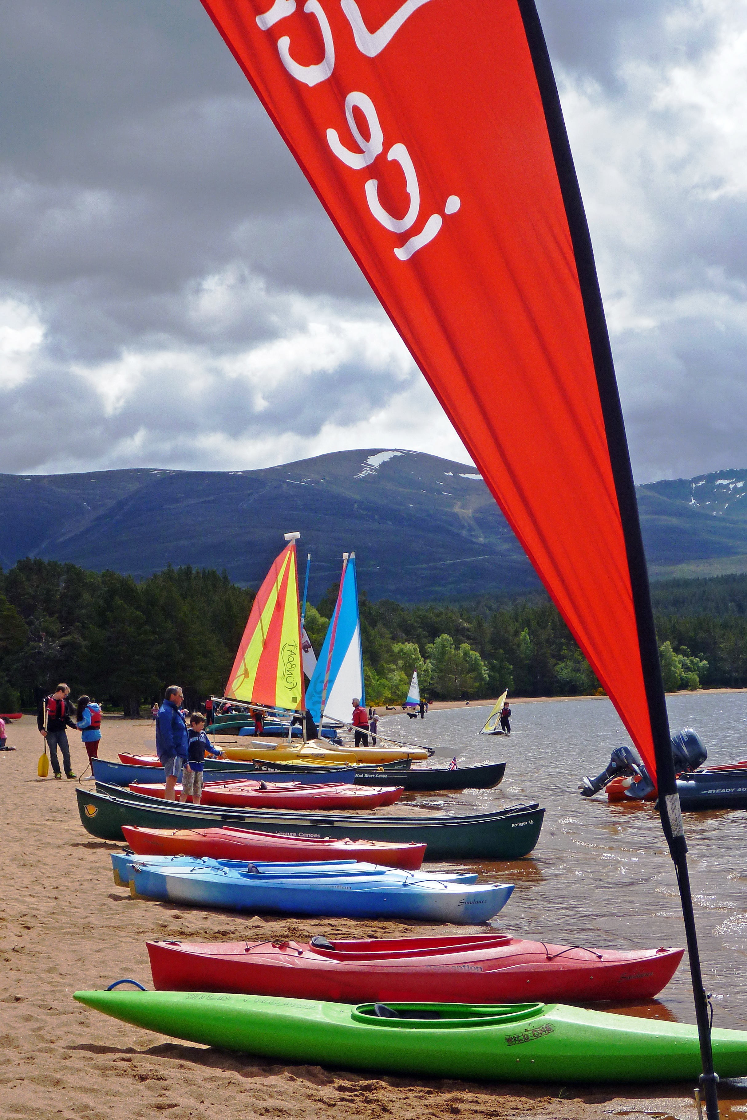 Canoes and Boats at Loch Morlich 