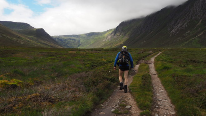 Andy from Scot Mountain Holidays leads the way. Our Cairngorms Adventure Guide