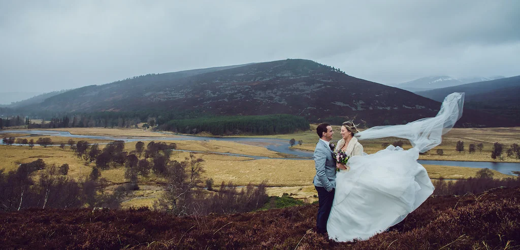 Wild Scottish Wedding Deeside, photo by Simone Smith
