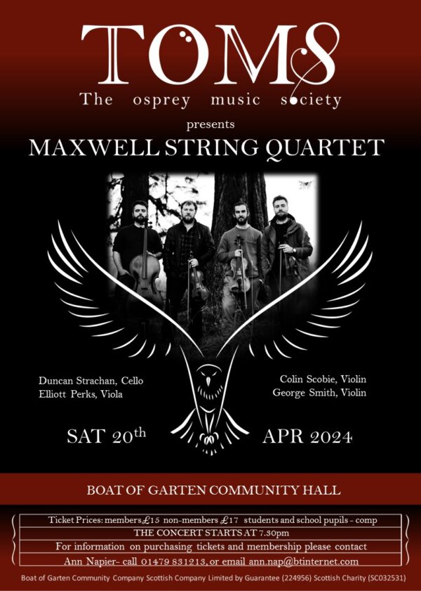 TOMS Concert with the Maxwell String Quartet