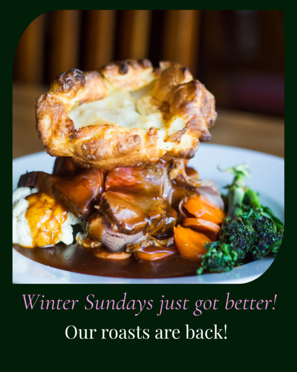 Sunday Roasts are back at Rothesay Rooms